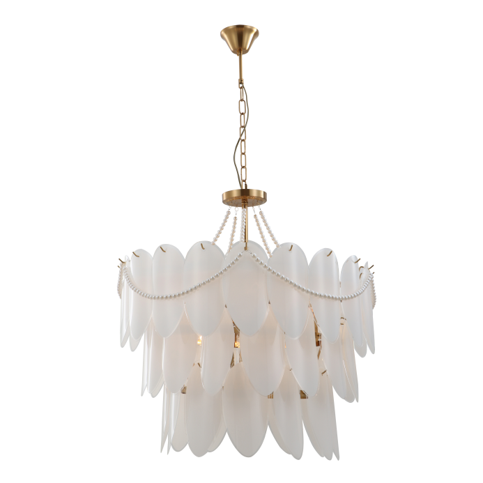 Candelabru de lux cu 3 niveluri cu perle