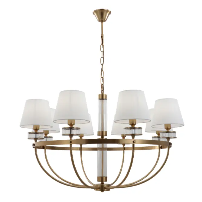 Candelabru pentru sufragerie și sufragerie vintage bol cu ​​8 nuanțe