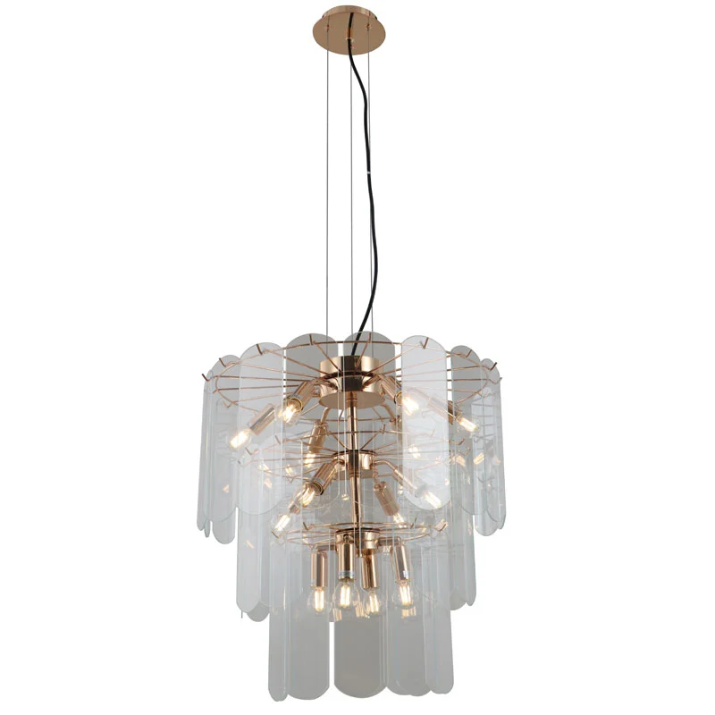 Candelabru din sticlă de lux auriu