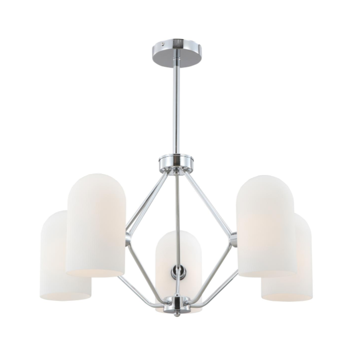 Candelabru de 5 lumină cromată vintage