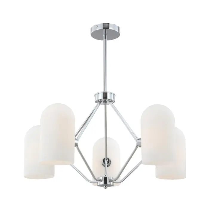 Candelabru de 5 lumină cromată vintage