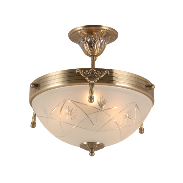 Candelabru de cupru din sticlă, turnată din sticlă